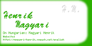 henrik magyari business card